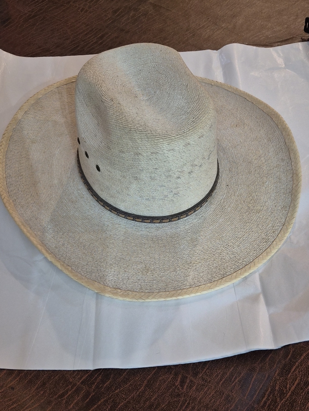 Cavenders Children's Palm Straw Wide Brim Hat - Natural